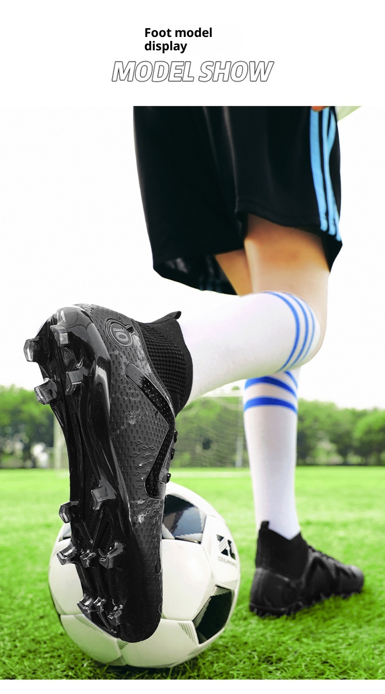 ShoeGlobe Cross-Border Xiyin Soccer Men And Women High-Top Competition Sports Spike Student Turf Green Training Shoes_voghion.com