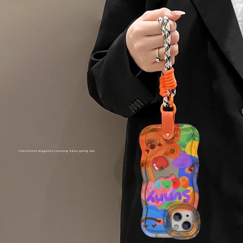 TechGlobe Graffiti Bären-Umhängegurt, kompatibel mit 14"-Handyhüllen von Oppo, Huawei, Vivo und Xiaomi, 15"-Handyhülle mit Dual-Standfunktion und 17"-Pro-Handyhülle._voghion.com