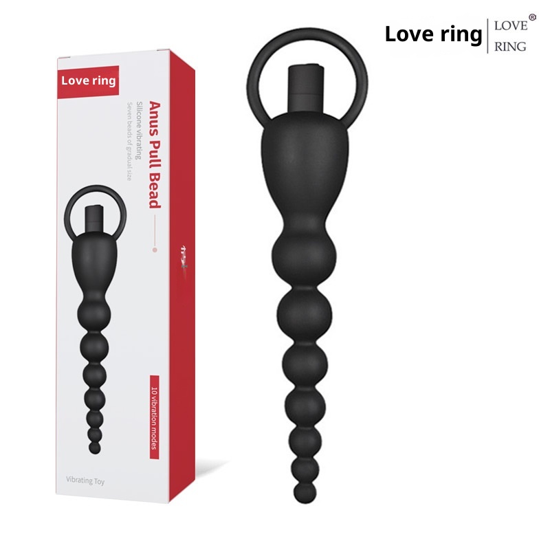 LuvBox LoveRing Anello dell'amore Camera posteriore Tirare Bead Plug anale Ricarica Vibrazione Frequenza Regolazione Giocattoli sessuali Uomini e donne Piccolo_voghion.com