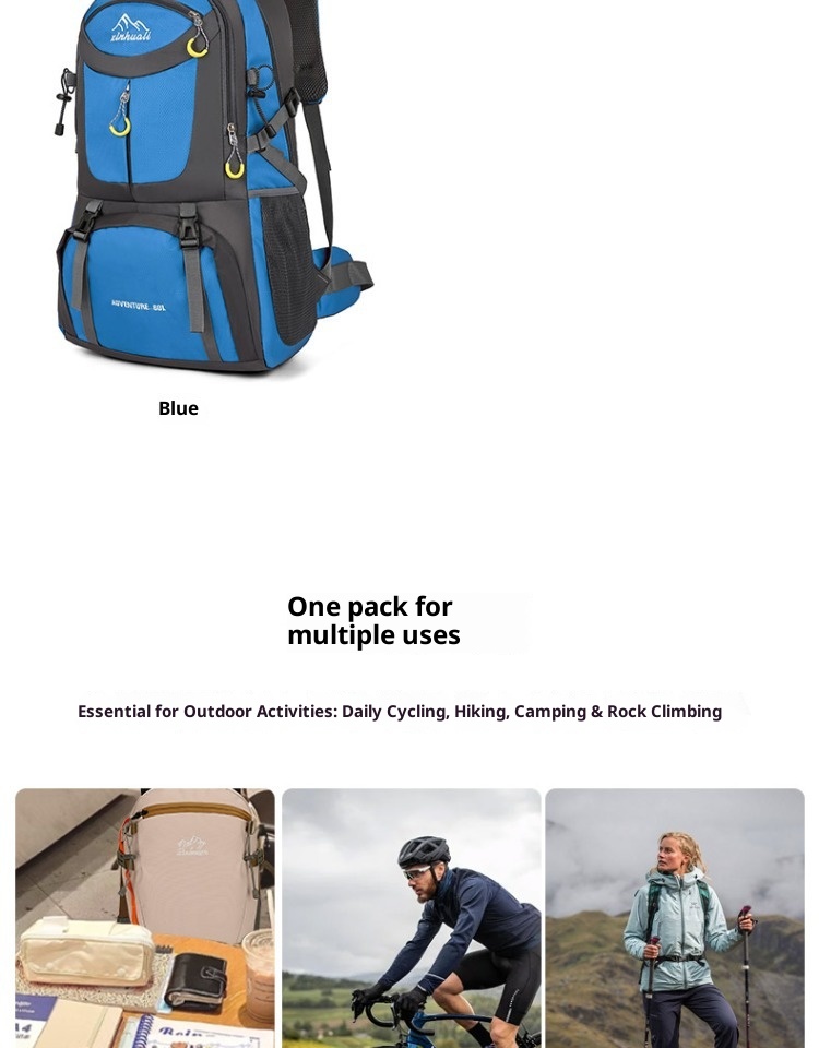 ActiveGo 30L Hiking Men's Double Shoulder Bag Women's Lightweight Outdoor Professional Waterproof 2025 New Large Capacity Travel_voghion.com