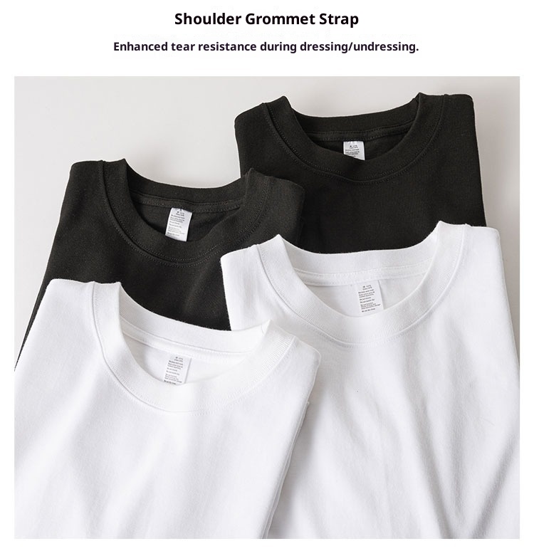 boy 270g Long Sleeve T-Shirt For Men, Thick Cotton, Loose Fit, Solid Color, White, Spring And Autumn Sweatshirt, Japanese_voghion.com