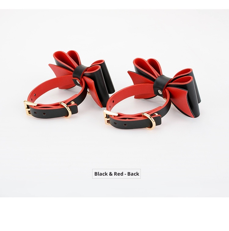 LuvBox LoveRing Leder SM Handschellen Erotische Fußfesseln Flirt-Accessoires Fesseln Handringe für Erwachsene Sexspielzeug für Paare_voghion.com