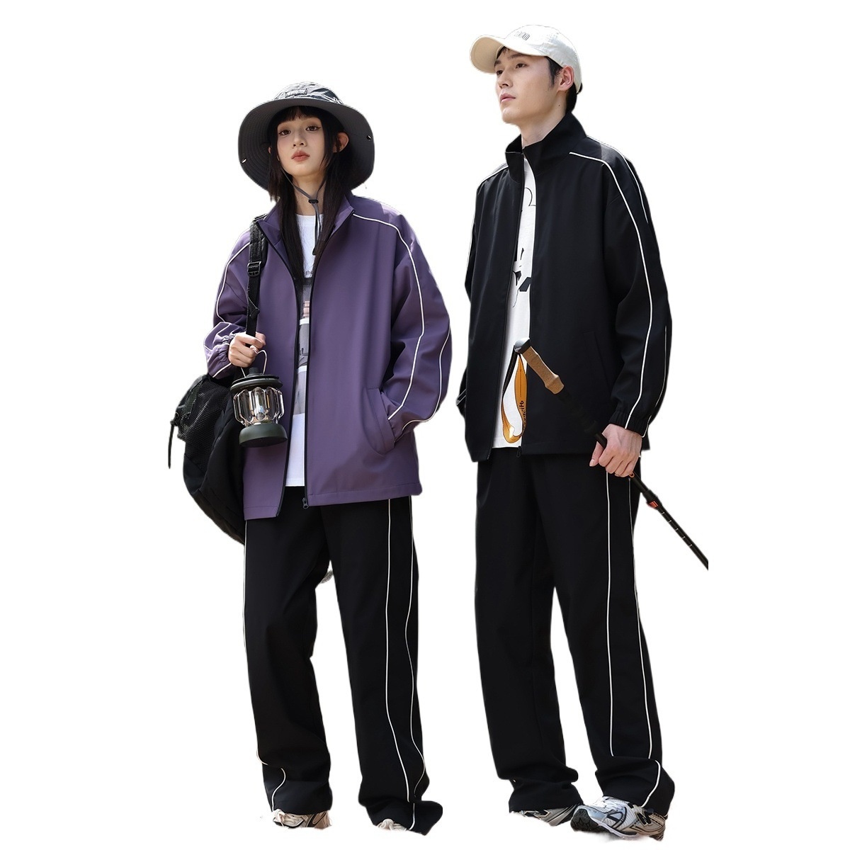 001 Completo casual alla moda, giacca e pantaloni da esterno, due pezzi, per uomo, acquisto di gruppo_voghion.com