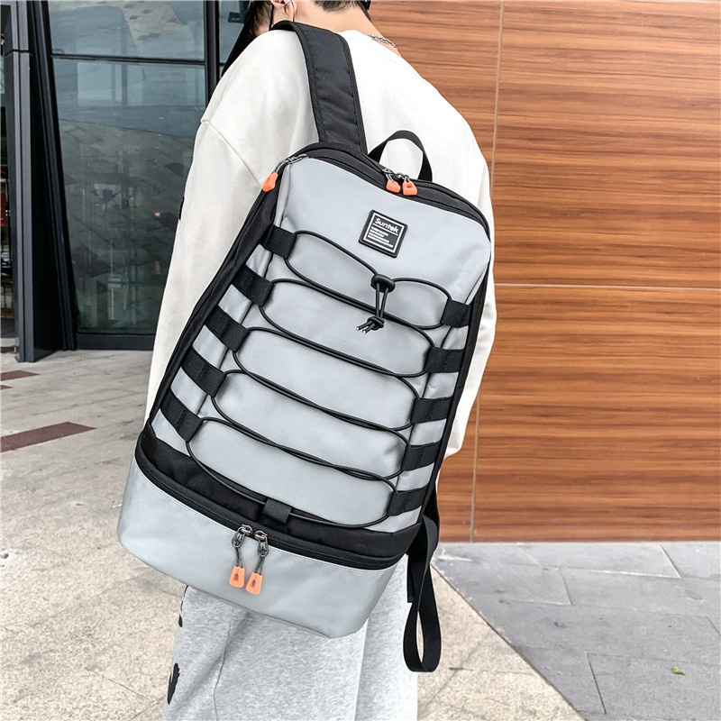 ActiveGo 24 Zaino per studenti autunno inverno da uomo, doppio spallaccio, grande capacità, stile college, borsa da viaggio per esterni, transfrontaliero_voghion.com