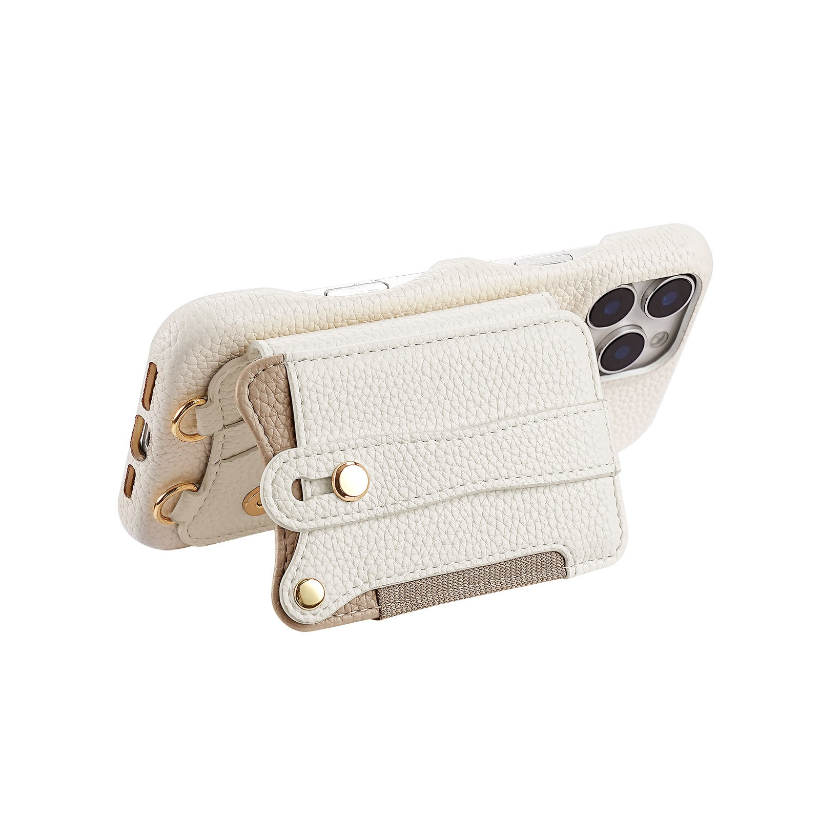 Custodia a tracolla in pelle creativa TechGlobe adatta per iPhone 17 Pro Max con porta carte a coda di pesce_voghion.com