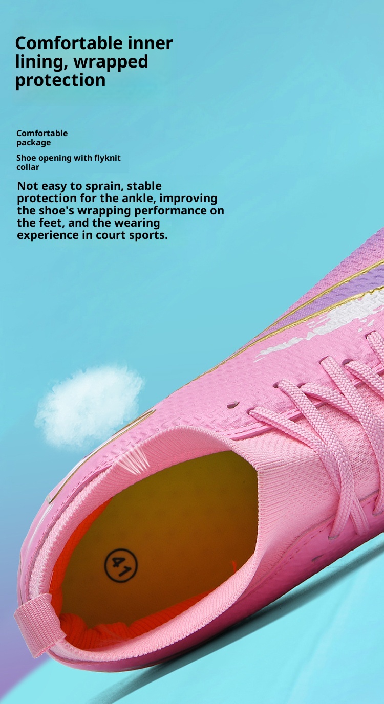 ShoeGlobe 2025 New Men's Boys And TF Cleats Training Elementary School Girls Special AG Long Spikes Soccer Shoes_voghion.com