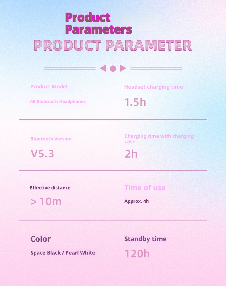 Cuffie Bluetooth sportive wireless con cancellazione del rumore, display di potenza, traduzione AI transfrontaliera 3c, ultra lunghe_voghion.com