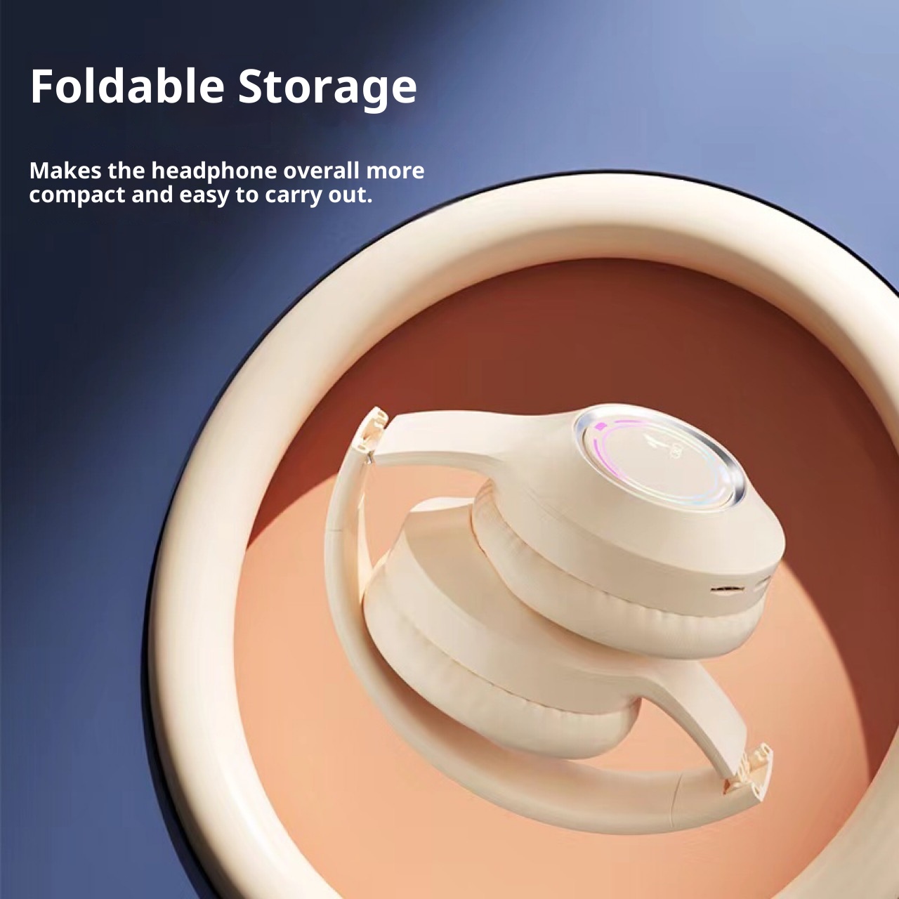 Cuffie Bluetooth wireless cablate 3c, nuovissime e rivisitate, con cuscinetti auricolari a copertura totale, illuminazione colorata RGB, slot per schede di memoria_voghion.com