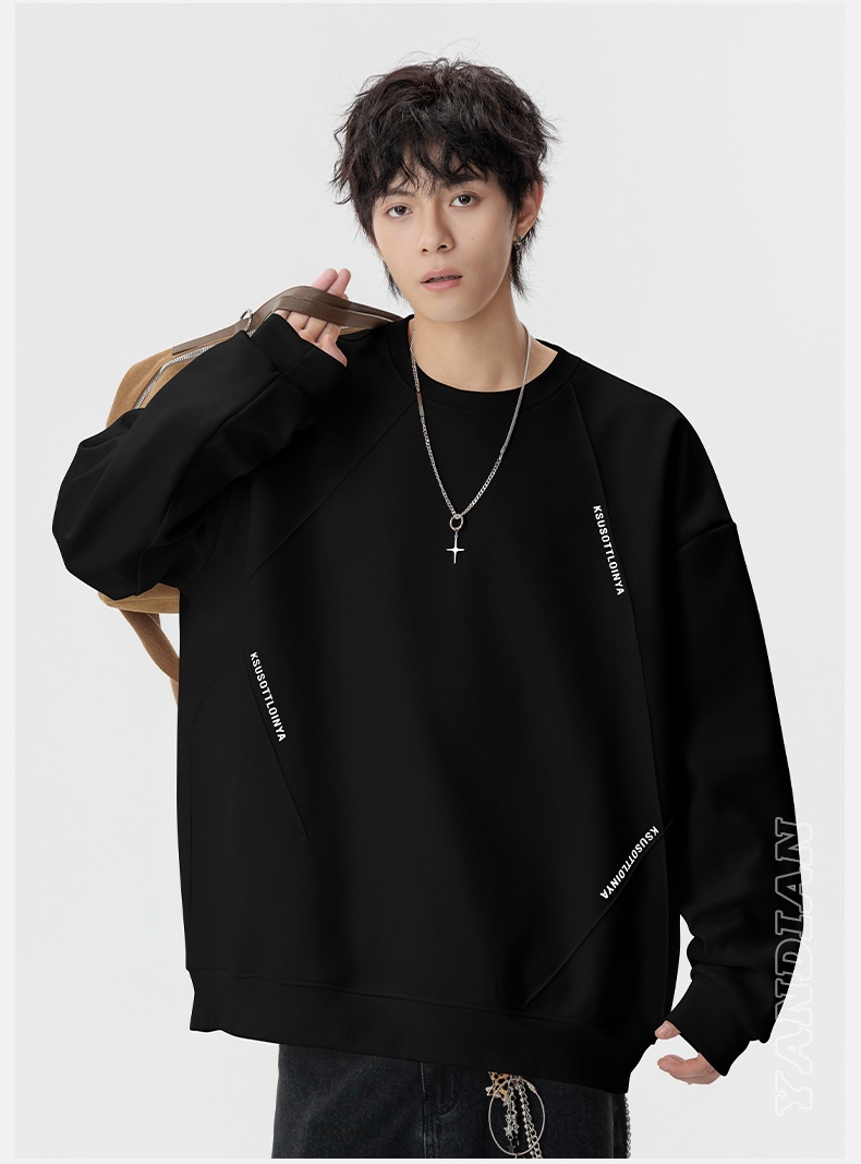 boy ACU Men's Clothing|Heavyweight American Style Crew Neck Autumn Winter Sweatshirt For Men, Structured Patchwork Pullover_voghion.com