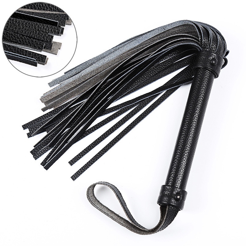LuvBox SM Small Genuine Cowhide Loose Tassel Whip Sex Toys Export Factory Adult Flirting Leather_voghion.com