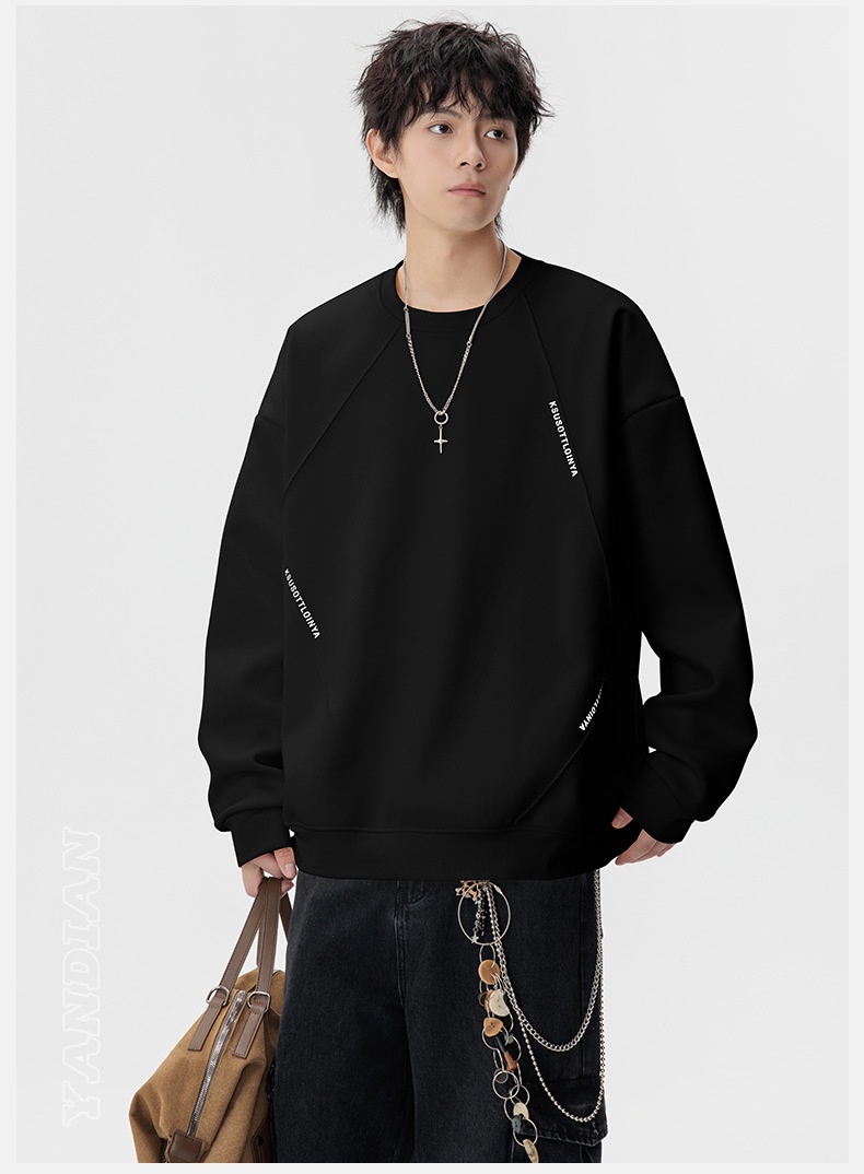 boy ACU Men's Clothing|Heavyweight American Style Crew Neck Autumn Winter Sweatshirt For Men, Structured Patchwork Pullover_voghion.com