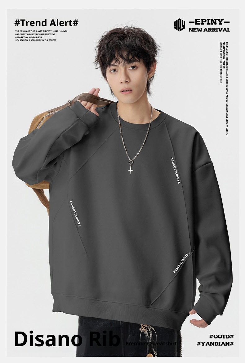 boy ACU Men's Clothing|Heavyweight American Style Crew Neck Autumn Winter Sweatshirt For Men, Structured Patchwork Pullover_voghion.com