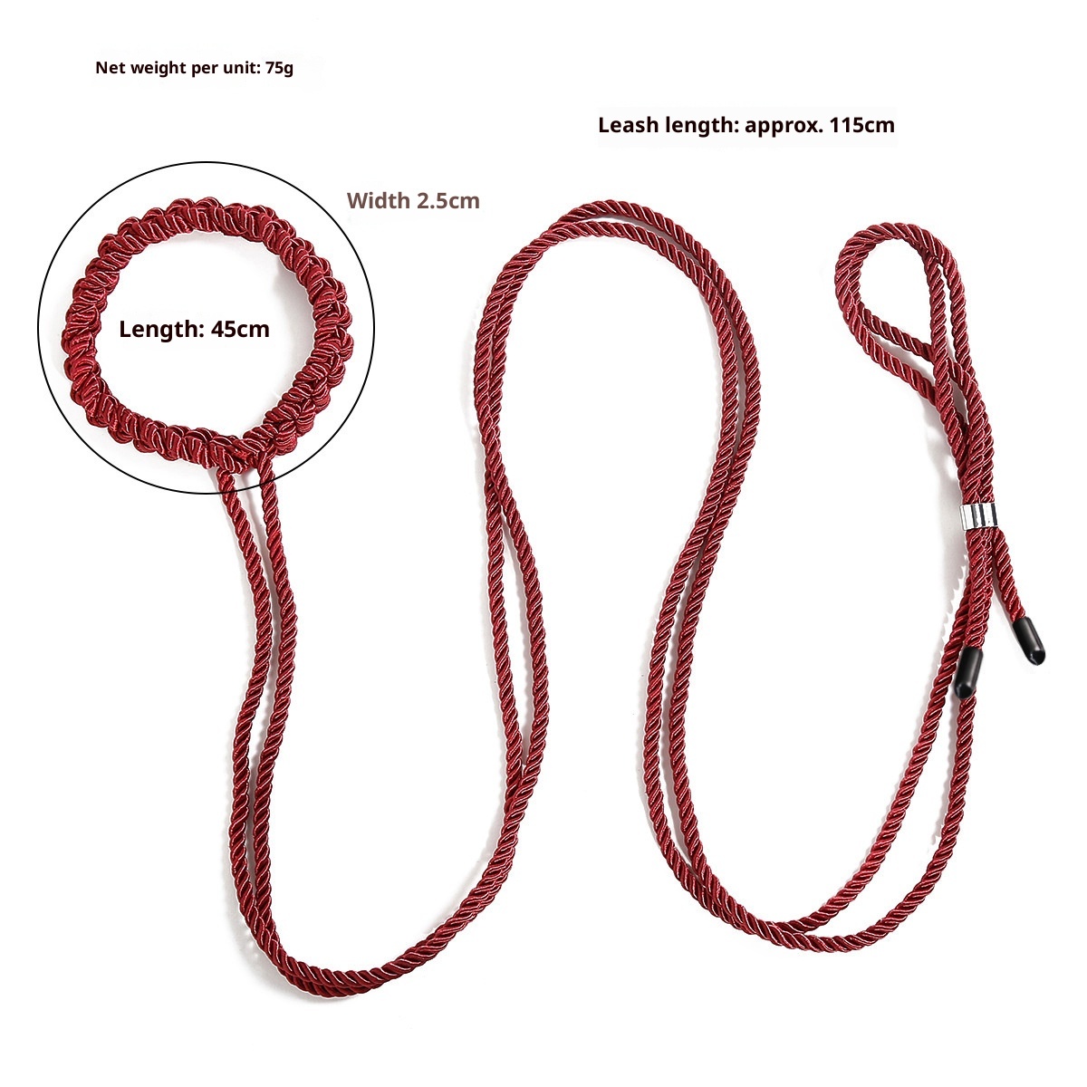 LuvBox Sexy Handcuffs Braided Adjustable Ring Traction Collar Rope Art Finished Binding Hand Adult SM Code Props_voghion.com