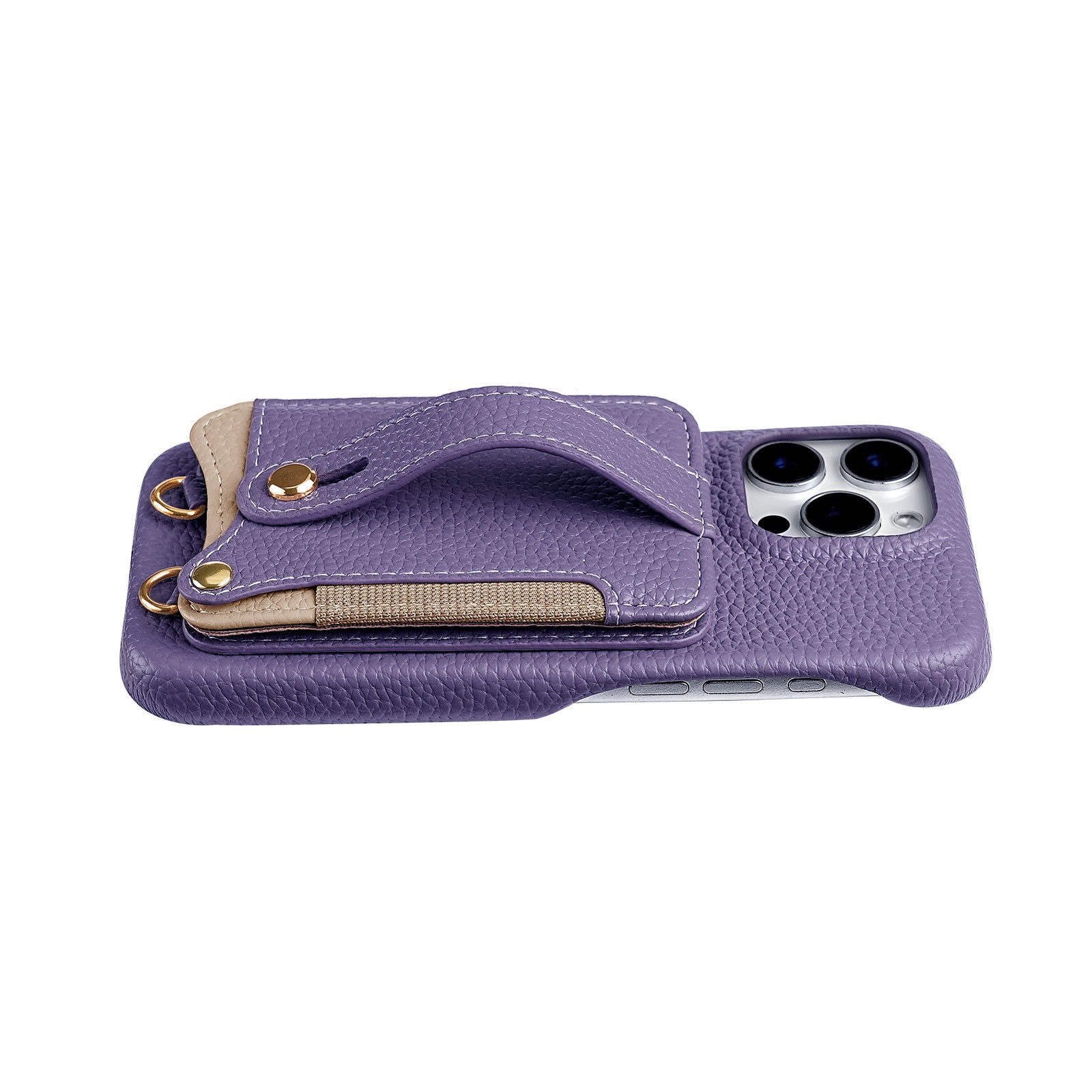 Custodia a tracolla in pelle creativa TechGlobe adatta per iPhone 17 Pro Max con porta carte a coda di pesce_voghion.com