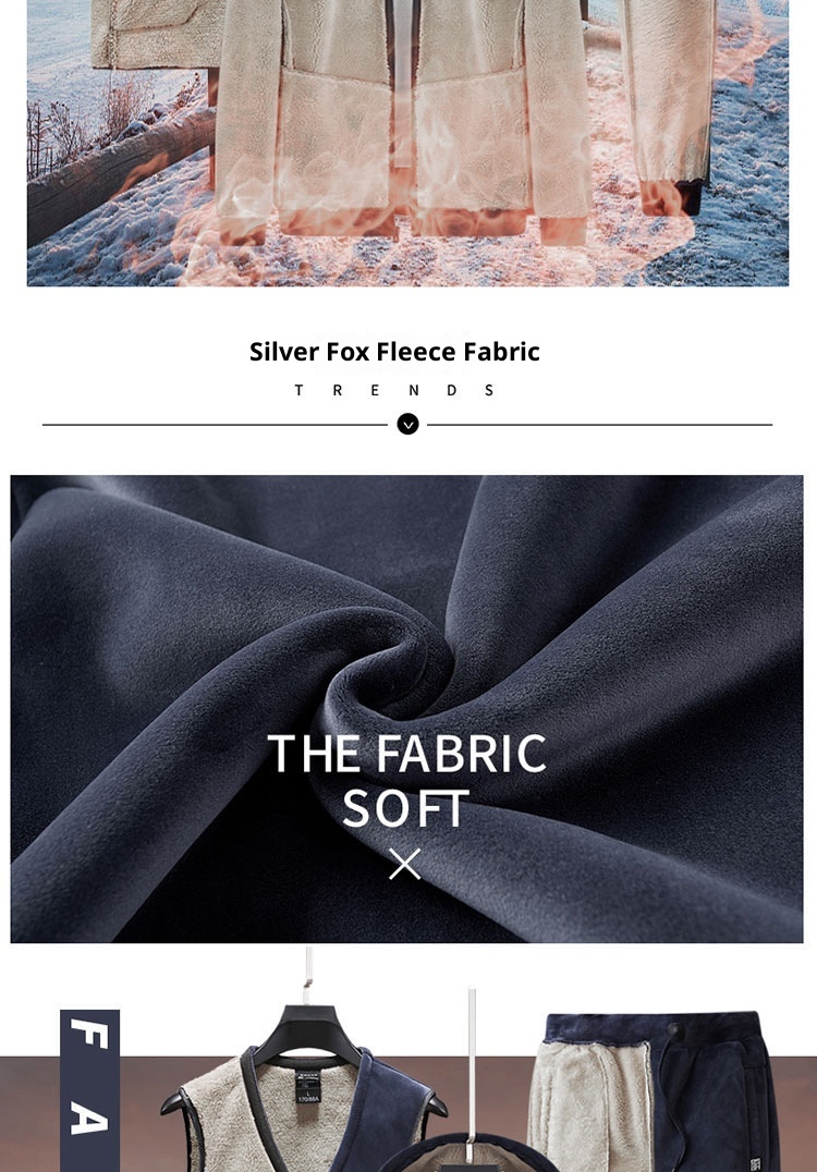 001 Three-Piece Winter Silver Fox Plus Size Sweatshirt Set For Men Thickened Warm Lamb Fleece Jacket Men's Sportswear_voghion.com