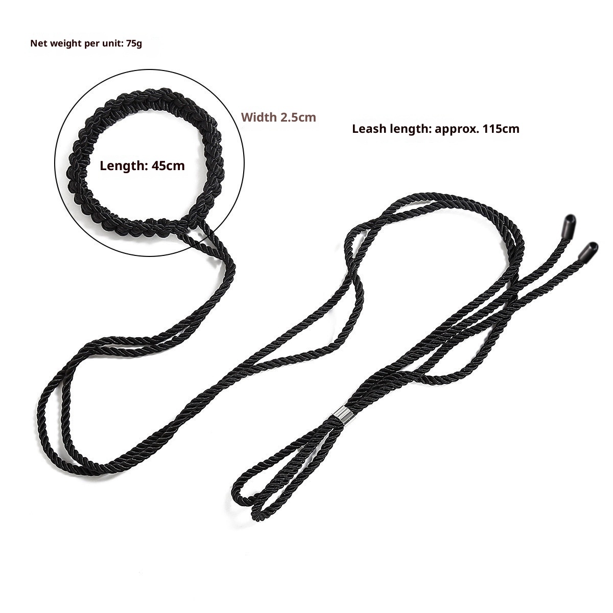 LuvBox Sexy Handcuffs Braided Adjustable Ring Traction Collar Rope Art Finished Binding Hand Adult SM Code Props_voghion.com