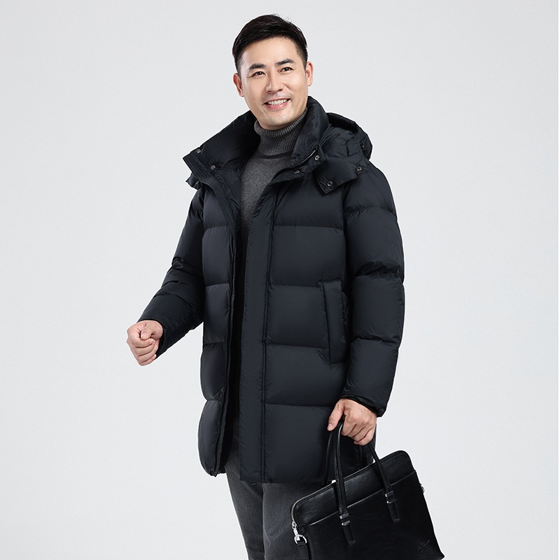 Winterjacke für Jungen 2025, mittellang, dick gefüttert, mit Daunenfüllung, warm, ideal für Väter, kältebeständige Kleidung, Großhandel_voghion.com