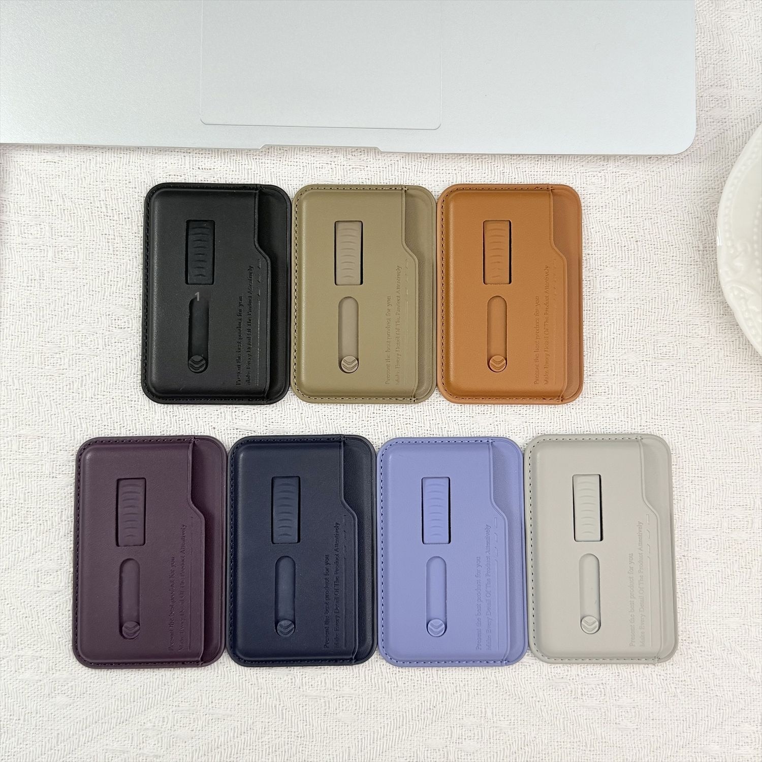 TechGlobe New Design Magnetic Ultra-Thin Holder Card Case Hidden Elastic Telescopic Silicone Wrist Strap Phone Clip_voghion.com