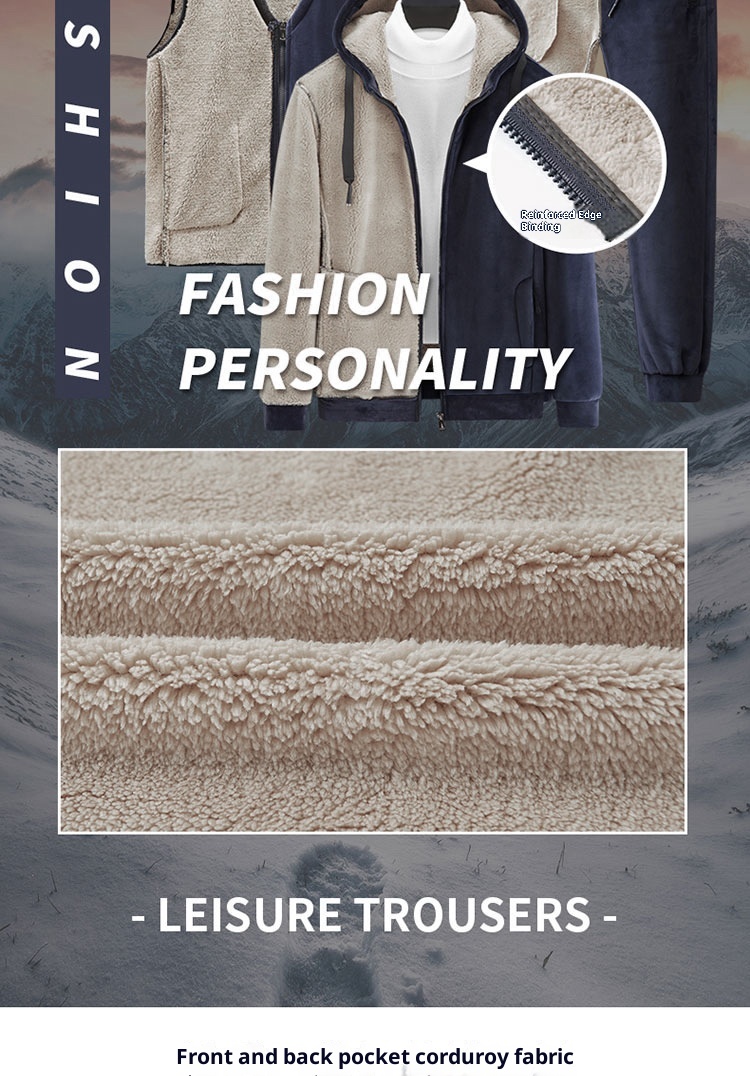 001 Three-Piece Winter Silver Fox Plus Size Sweatshirt Set For Men Thickened Warm Lamb Fleece Jacket Men's Sportswear_voghion.com