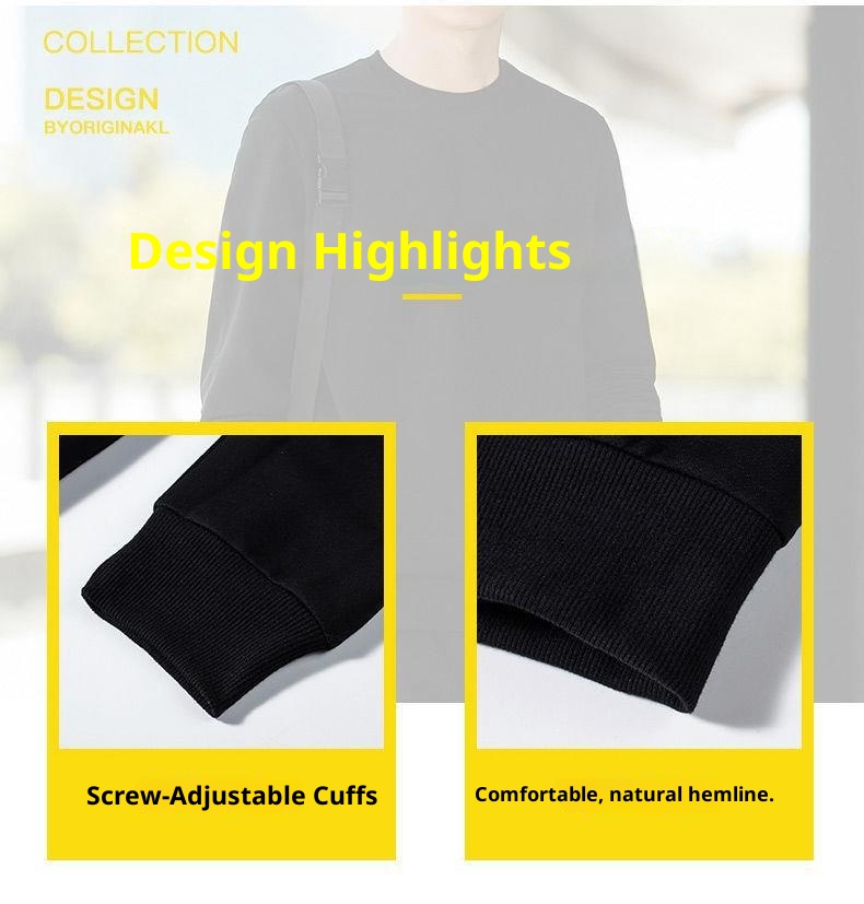 Erkek Çocuk %100 Pamuklu Sweatshirt Sonbahar Marka İnce Yuvarlak Yaka Uzun Kollu Erkek Öğrenci Polar Tişört Trend Üst Kadın_voghion.com