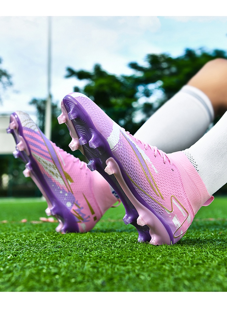 ShoeGlobe 2025 New Men's Boys And TF Cleats Training Elementary School Girls Special AG Long Spikes Soccer Shoes_voghion.com