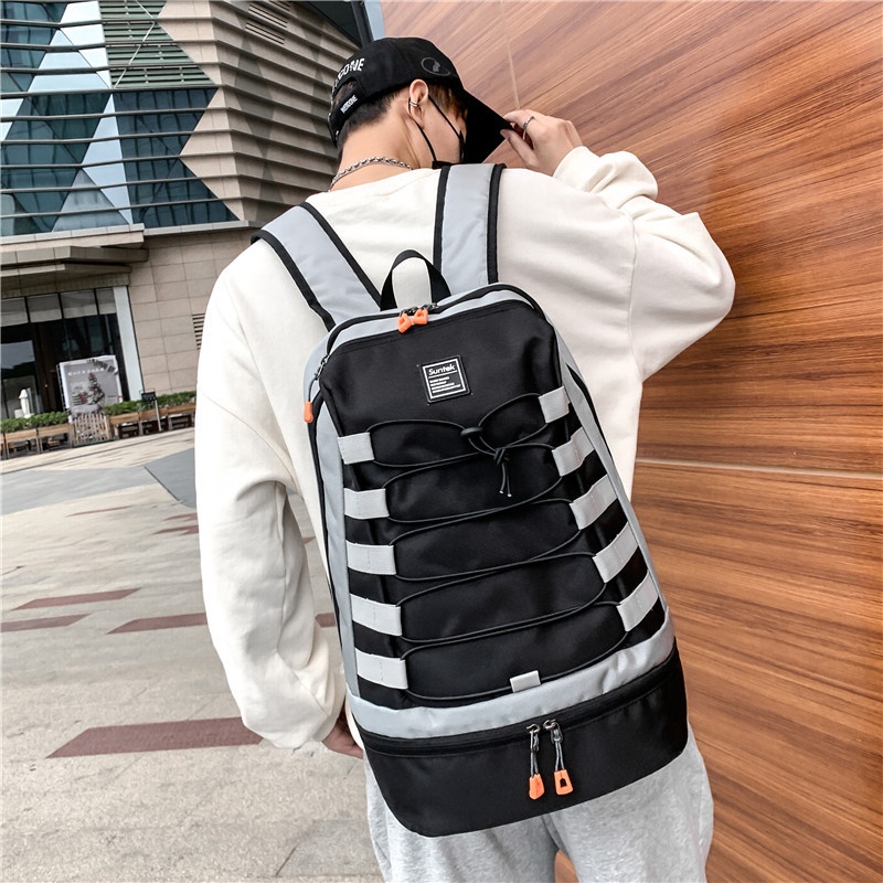 ActiveGo 24 Zaino per studenti autunno inverno da uomo, doppio spallaccio, grande capacità, stile college, borsa da viaggio per esterni, transfrontaliero_voghion.com