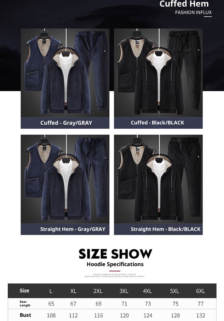 001 Three-Piece Winter Silver Fox Plus Size Sweatshirt Set For Men Thickened Warm Lamb Fleece Jacket Men's Sportswear_voghion.com