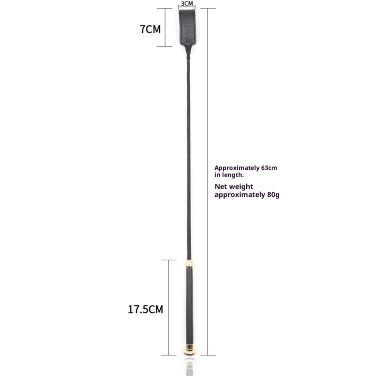 Frusta per cavalli LuvBox con manico lungo in vera pelle, con forte schiaffo sulla testa, estesa SM Supplies SP Props Adult Fun_voghion.com