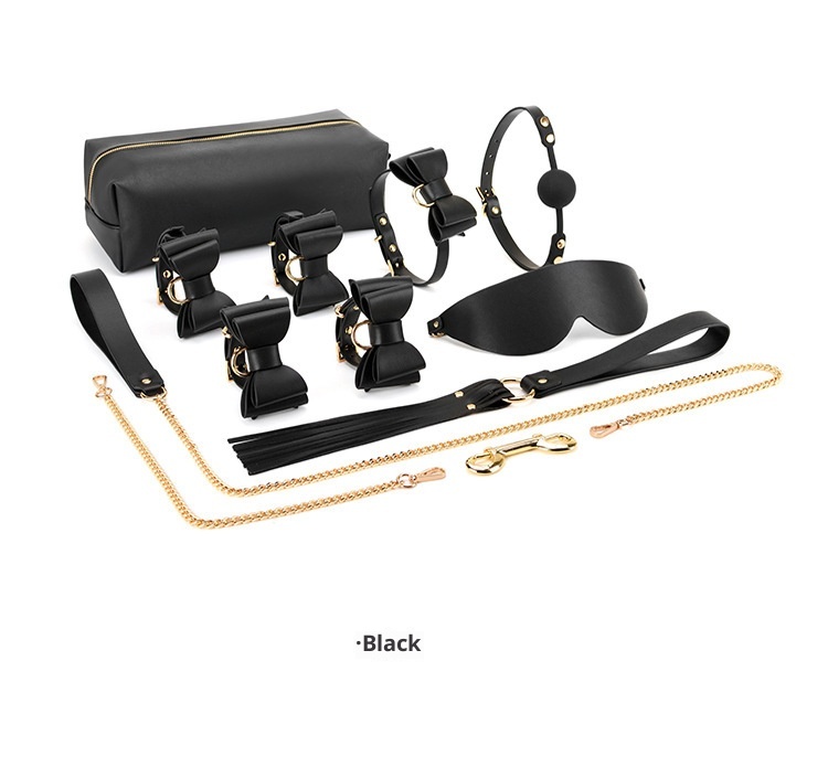 LuvBox SM Toys Set Kombinationsgeschenkset mit Handschellen, Halsband, Augenbinde und Aufbewahrungstasche für Erwachsene und Paare. Verfügbar für Dropshipping._voghion.com