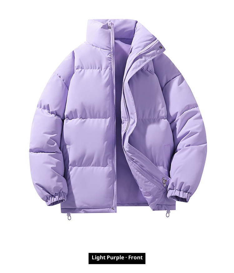 Wintermantel für Damen und Herren mit Stehkragen, Paar-Outfit, dick gefüttert, warm, kurze Daunenjacke aus Baumwolle, Oberbekleidung_voghion.com