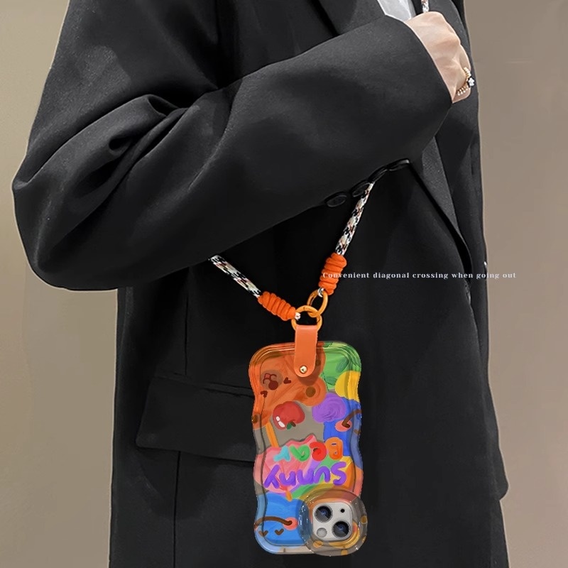 TechGlobe Graffiti Bären-Umhängegurt, kompatibel mit 14"-Handyhüllen von Oppo, Huawei, Vivo und Xiaomi, 15"-Handyhülle mit Dual-Standfunktion und 17"-Pro-Handyhülle._voghion.com