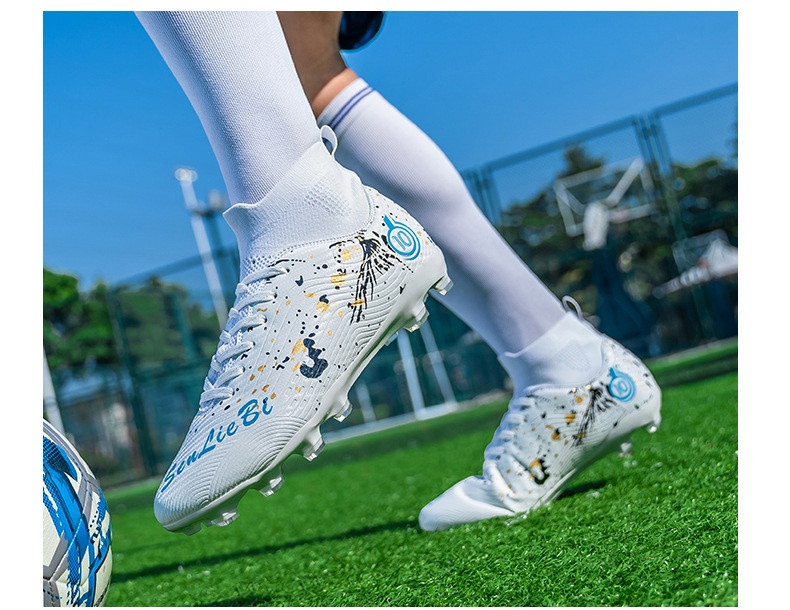 Chaussures de football montantes ShoeGlobe Wow personnalisées, style transfrontalier, en gros, à pointes longues Broken AG pour adultes, enfants et étudiants, style professionnel_voghion.com