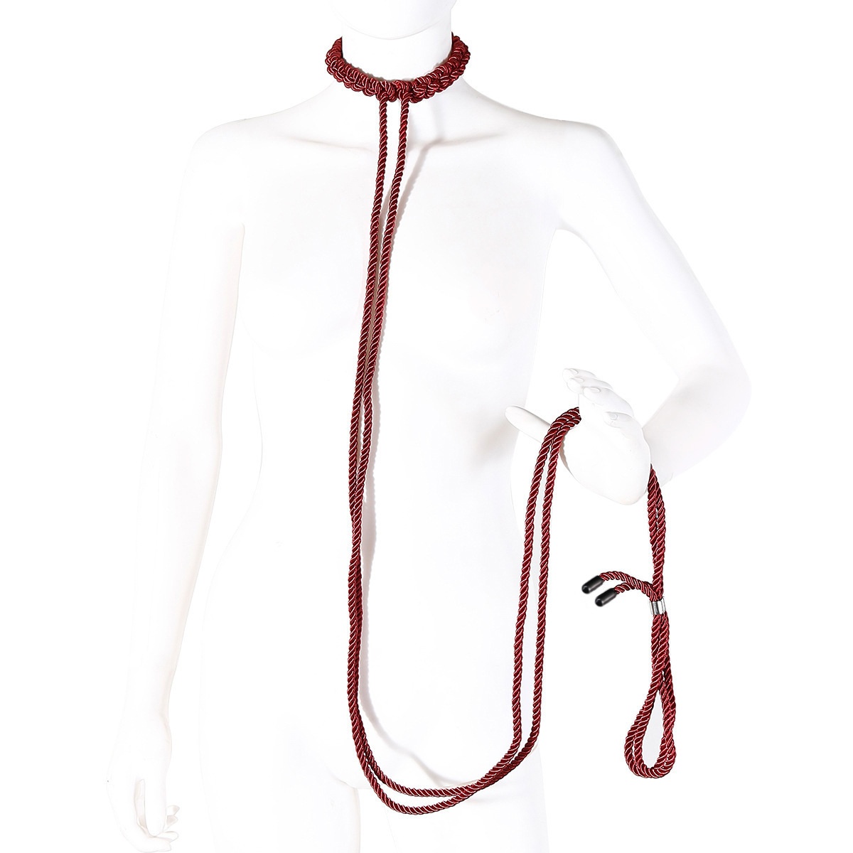 LuvBox Sexy Handcuffs Braided Adjustable Ring Traction Collar Rope Art Finished Binding Hand Adult SM Code Props_voghion.com