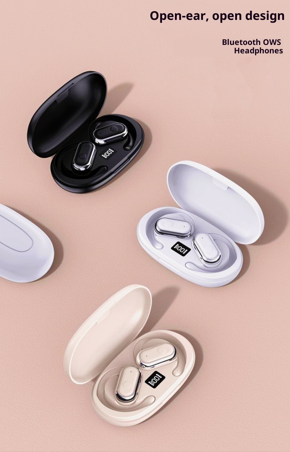 3c Kabellose Bluetooth-Ohrhörer mit offener Bauweise, Over-Ear-Design, Smart-Digitaldisplay und Touch-Steuerung_voghion.com