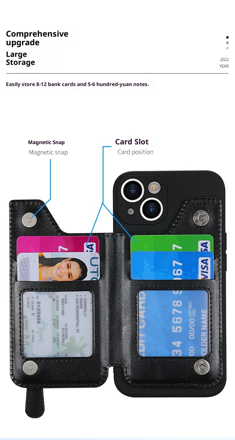 TechGlobe Back Sticker Multi-Functional Creative Insert Stand Holder Card Zipper Phone Case DIY Free Matching_voghion.com