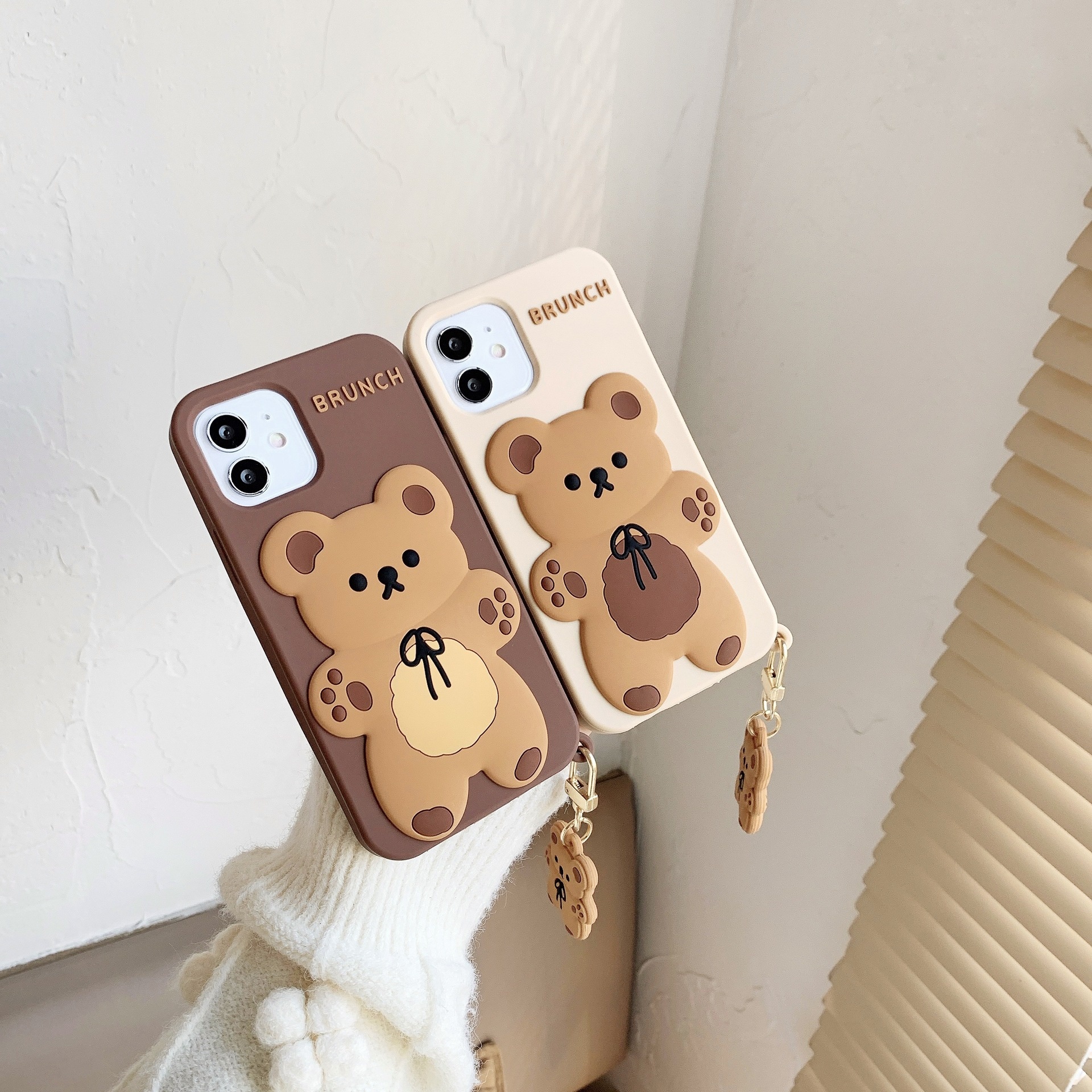 Custodia per telefono TechGlobe Bowknot Bear 15 Pro compatibile con 11/X/XS Max in silicone 78 Plus, stile cinese_voghion.com
