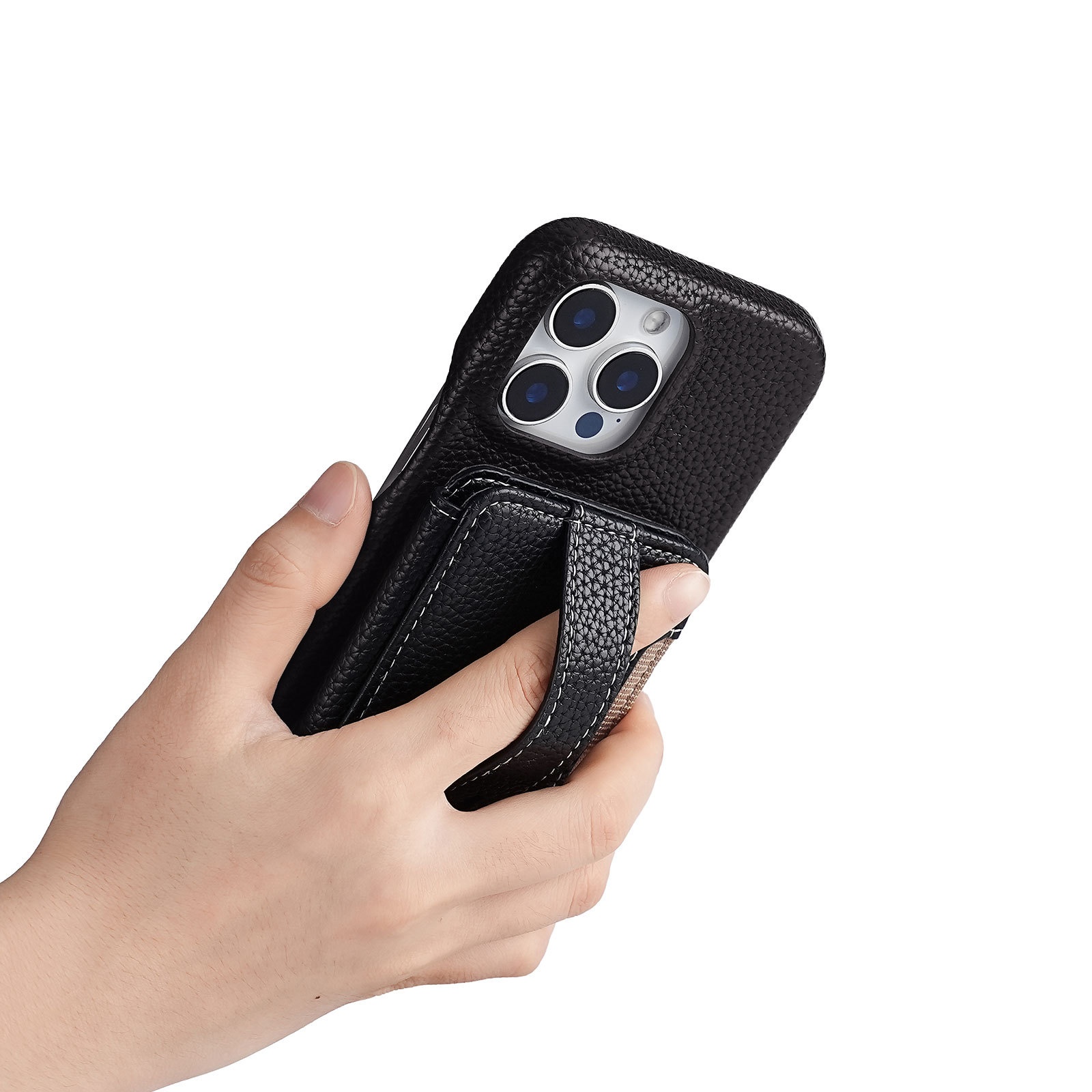 Custodia a tracolla in pelle creativa TechGlobe adatta per iPhone 17 Pro Max con porta carte a coda di pesce_voghion.com