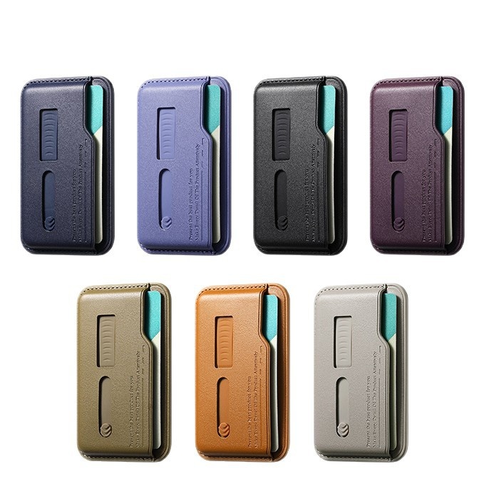 TechGlobe New Design Magnetic Ultra-Thin Holder Card Case Hidden Elastic Telescopic Silicone Wrist Strap Phone Clip_voghion.com