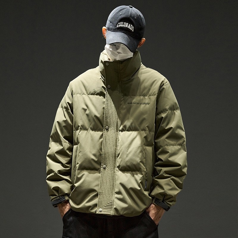 Jungen 2024 Neuer Stehkragen Warmer Dicker Mantel Winter Daunenjacke Herrenmode_voghion.com