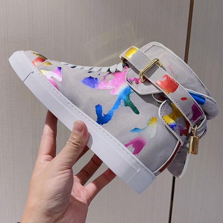 Zees Zees Zees European Style Men's Camouflage Graffiti Couple High-top Korean Trendy Brand Fashion Street Dance Casual Lace-up Lock_voghion.com
