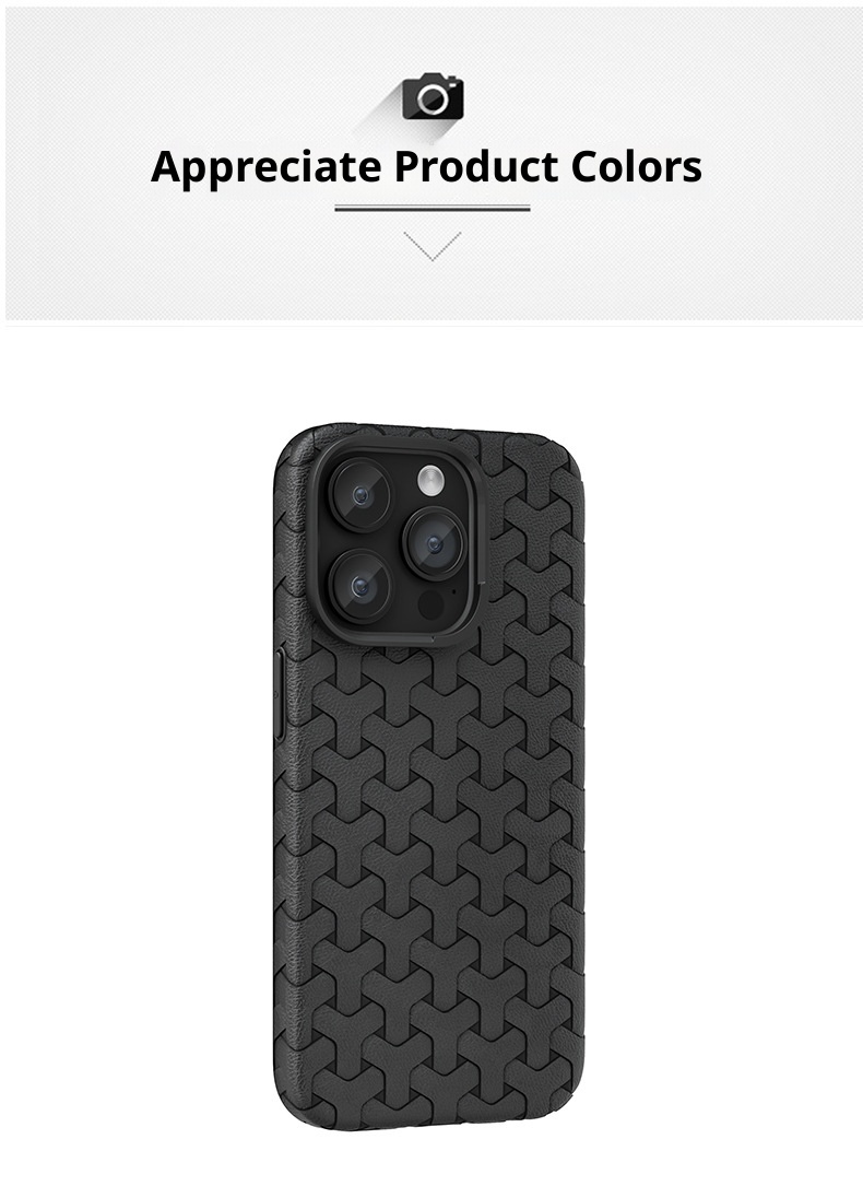 TechGlobe Nuovo stile adatto per iPhone 16 Pro Max Custodia per telefono in pelle alla moda, antiurto e resistente all'usura, motivo dente di cane_voghion.com