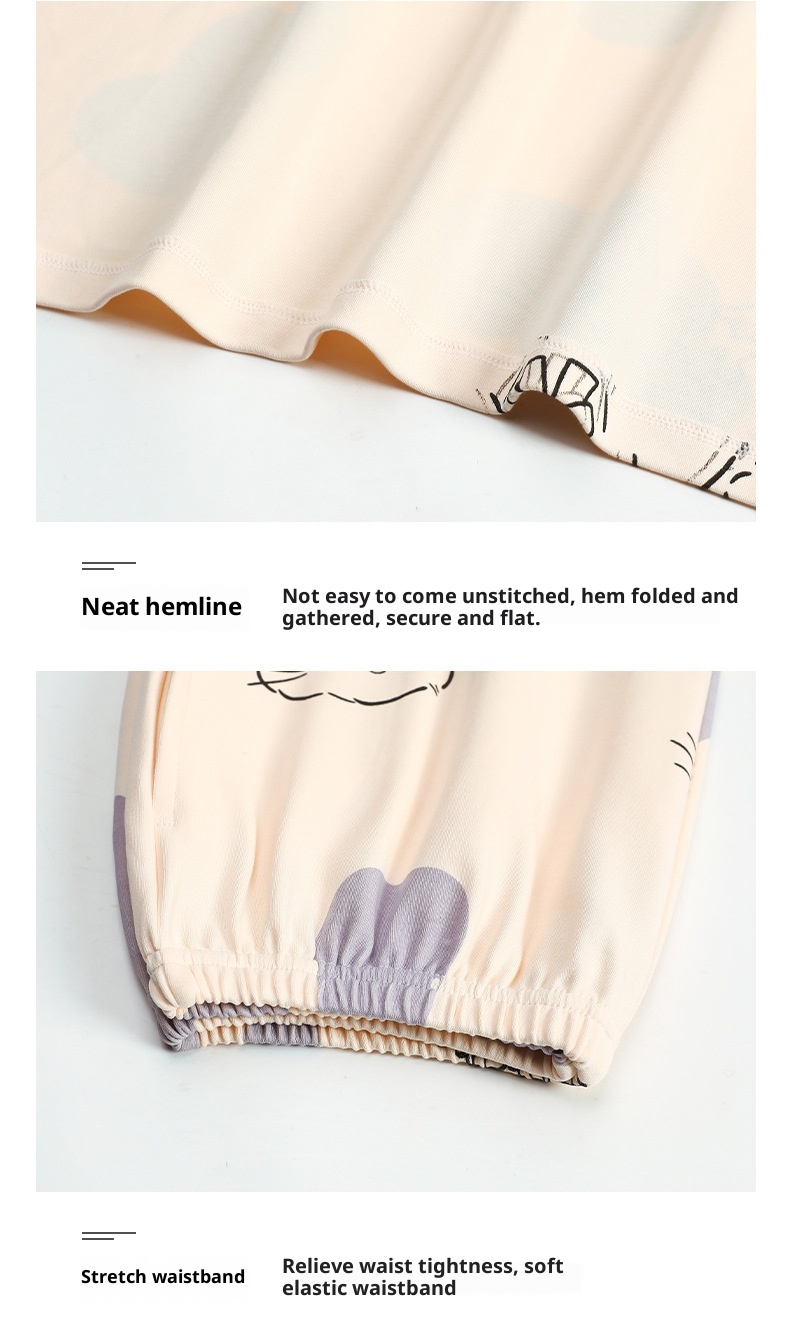 ChicShe 100% Coon Pajamas For Women Spring And Auumn 2025 New Long Sleeve Women's Cardigan Swee Caroon Wearable Homewear_voghion.com