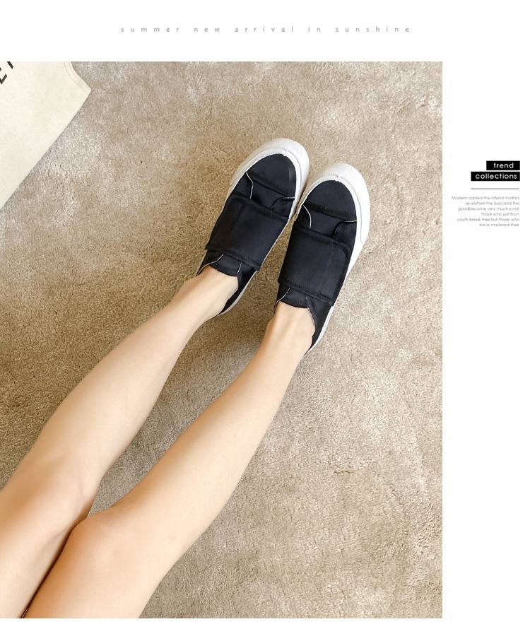 Fornitura di scarpe casual da donna, nuove di zecca, in raso, comode e piatte, bianche, con velcro, di Niche spagnola_voghion.com