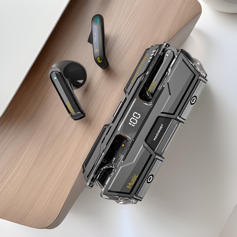 3c G20 Mecha Bluetooth-Kopfhörer, HD-Sound, lange Akkulaufzeit, Leistungsanzeige, cooles Kriegsschiff-Design, TWS kabellos_voghion.com