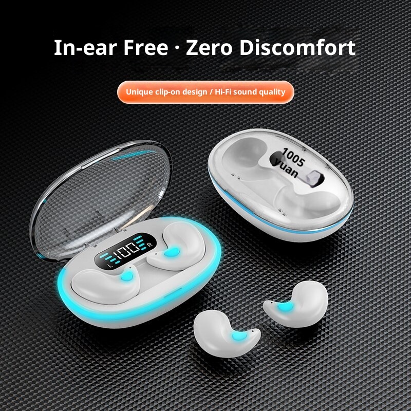 3c Cross-Border Hot-Selling X55 Sleep Bone Conduction Mini Noise Cancelling Digital Display Ultra-Long Battery Life Macaron_voghion.com