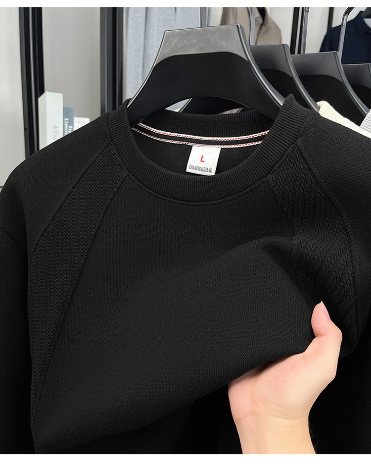 Erkek Çocuk Pamuklu Uzun Kollu Tişört İlkbahar Sonbahar 2025 Yeni Yuvarlak Yaka Sweatshirt İç Giyim Ağır Tabanlı Gömlek Erkek Stili_voghion.com