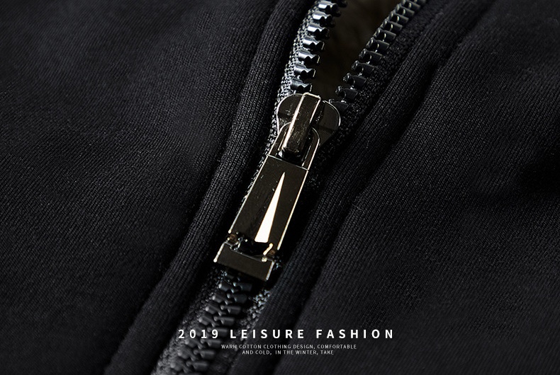 001 Winter New Lamb Wool Zipper Jacket Korean Style Fleece Lined Thickened Warm Men's Plus Size Casual Sports Suit For Men_voghion.com