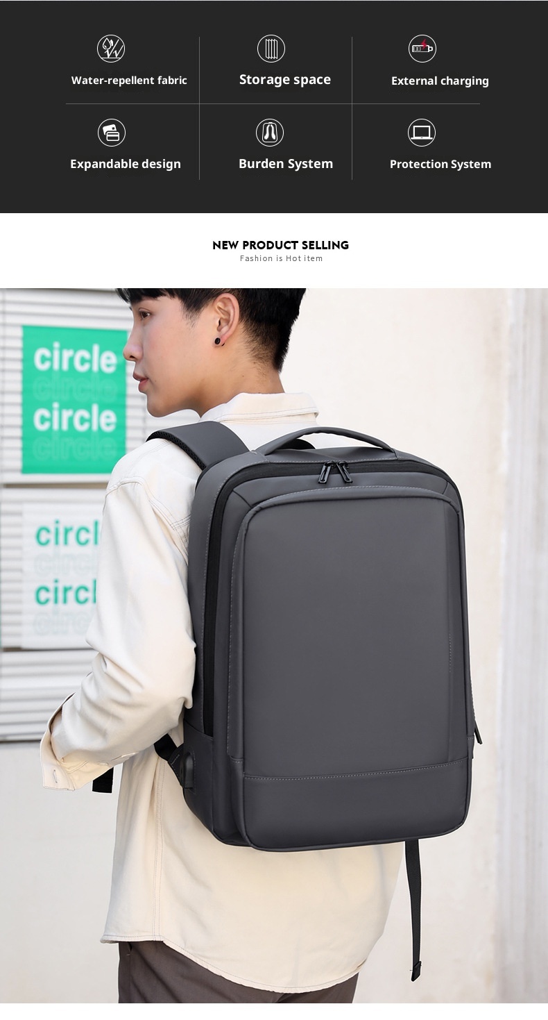 Zaino da uomo ActiveGo Outdoor Hiking di grande capacità, resistente all'acqua, per laptop, casual, da viaggio, borsa a tracolla, all'ingrosso_voghion.com