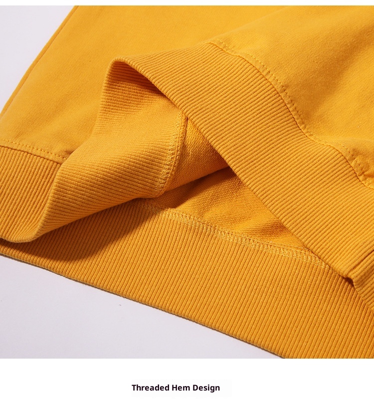 Erkek Çocuk İlkbahar ve Sonbahar Tek Renk Yuvarlak Yaka Havlu Unisex İş Kıyafeti Sınıf Üniforması Uzun Kollu Kazak Sweatshirt_voghion.com