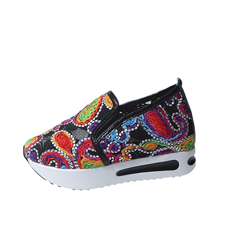 2024 New European And American Style Large Graffiti Slip-On Women's Size 42 Independent Station Cross-Border Trade_voghion.com